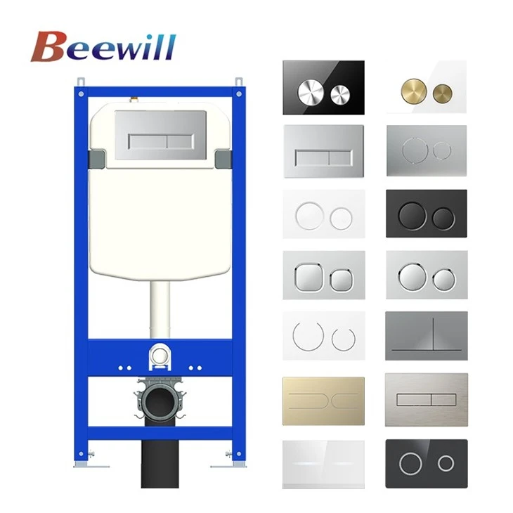 concealed cistern with flush plate